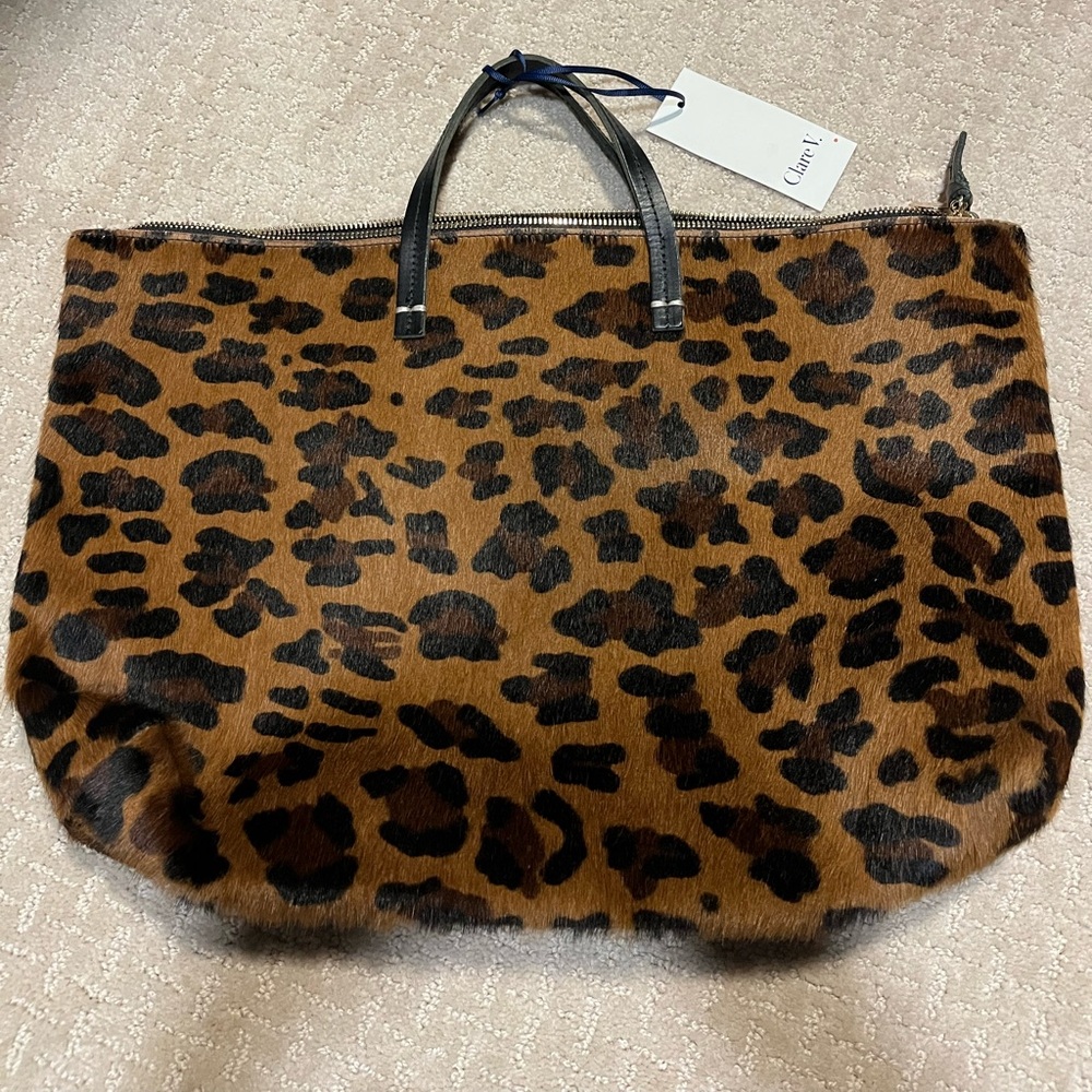 Clare V. Tote Cognac Pablo